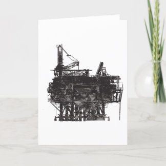 Vintage-Ölförderturm Karte