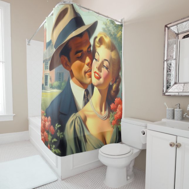 Vintage Ölgemälde Duschvorhang (Beispiel)