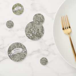 Vintage Oliven-Grüntoile-Dusche Konfetti