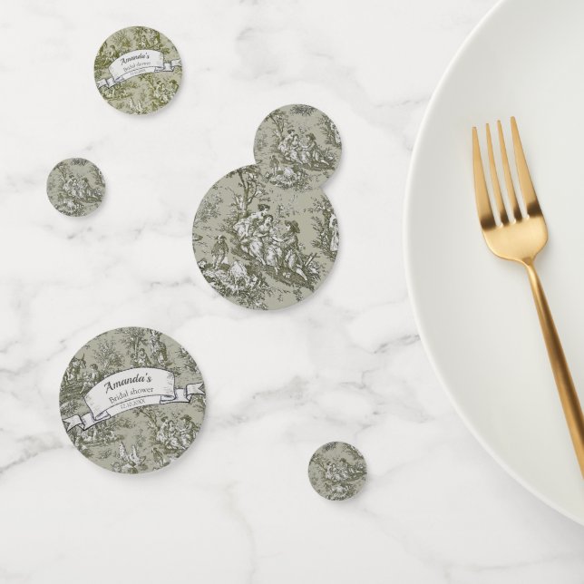 Vintage Oliven-Grüntoile-Dusche Konfetti (Gruppe)