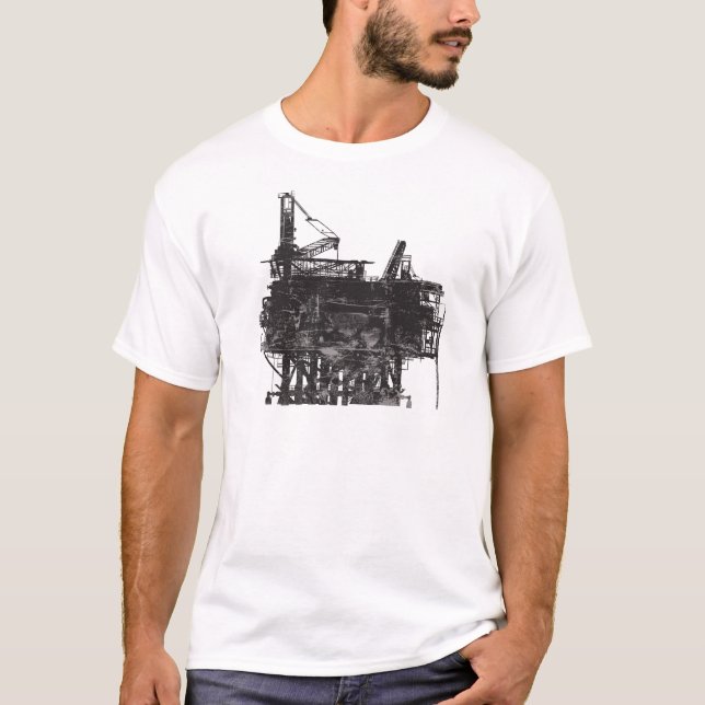 Vintage Ölplattform T-Shirt (Vorderseite)
