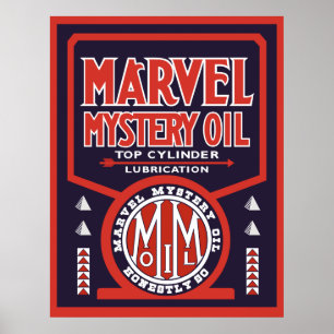 Vintage Ölzeichenwiedergabe Poster