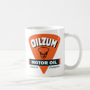 Vintage Ölzum-Motoröl-Schild Tasse