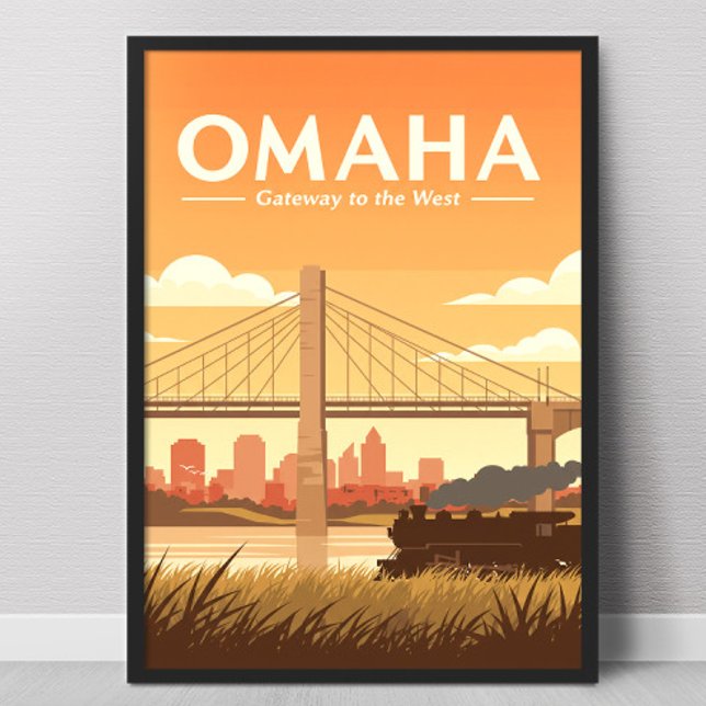 Vintage Omaha Nebraska Poster (Von Creator hochgeladen)