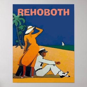 Vintage On The Beach, Text hinzufügen, Poster