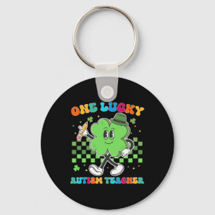 Vintage One Lucky Autism-Lehrer St. Patrick Tag Sc Schlüsselanhänger