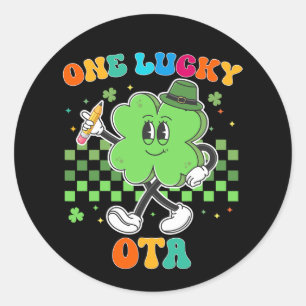 Vintage One Lucky Ota St. Patrick Tag Schule Sofor Runder Aufkleber