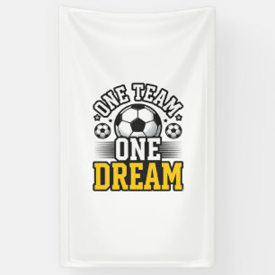 Vintage One Team One Dream Fußball-Shirt-Design_1 Banner