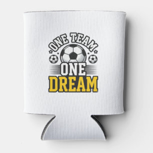 Vintage One Team One Dream Fußball-Shirt-Design_1 Dosenkühler