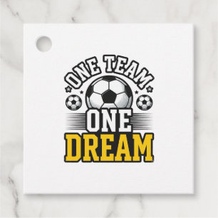 Vintage One Team One Dream Fußball-Shirt-Design_1 Geschenkanhänger