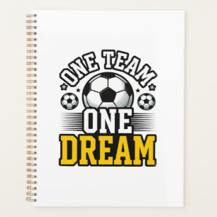 Vintage One Team One Dream Fußball-Shirt-Design_1 Planer