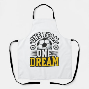 Vintage One Team One Dream Fußball-Shirt-Design_1 Schürze