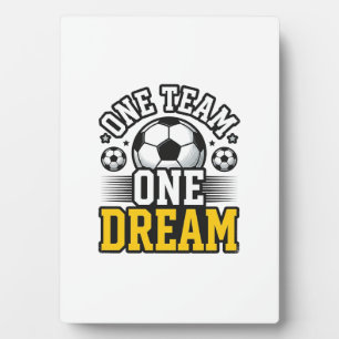 Vintage One Team One Dream Fußballtrikot Design_1 Fotoplatte