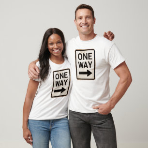 Vintage ONE WAY rostiges Straßenschild T-Shirt
