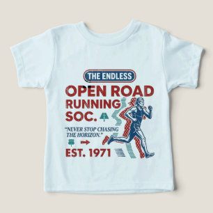 Vintage Open Road Running Club Retro Runner T-Shir