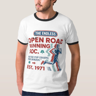 Vintage Open Road Running Club Retro Runner T-Shir T-Shirt