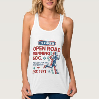 Vintage Open Road Running Club Retro Runner T-Shir Tank Top