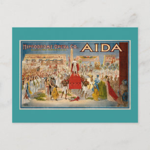 Vintage-Oper-Aida-Kunstwerk Postkarte