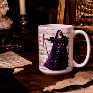 Vintage-Oper-Gotische Königin der Nacht Kunst Kaffeetasse