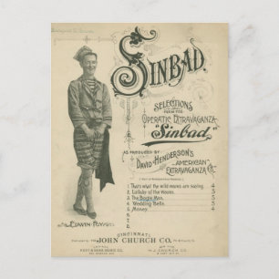 Vintage Oper Sinbad Postkarte
