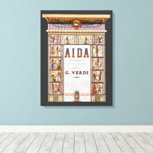 Vintage Opernmusik, ägyptische Aida von Verdi Leinwanddruck