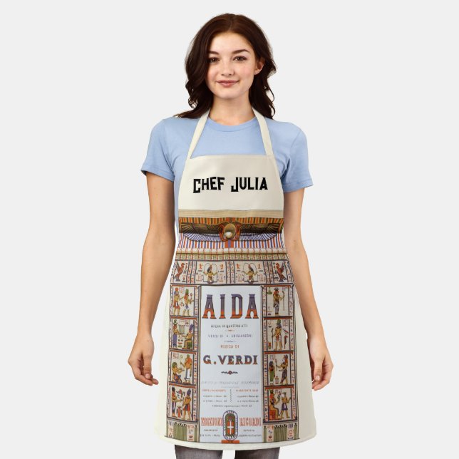 Vintage Opernmusik, ägyptische Aida von Verdi Schürze (Getragen)