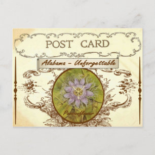 Vintage-Optik Alabama Staatsblume Postkarte