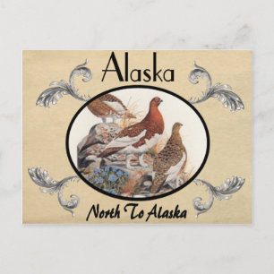 Vintage-Optik alte Postkarte Alaska-Staat