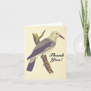 Vintage-Optik Vogel auf einem Ast, "Danke!" Karte