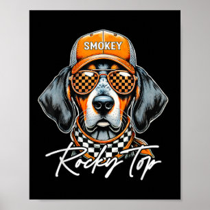 Vintage Orange Blooded Tennessee Hunde-Liebhaber R Poster