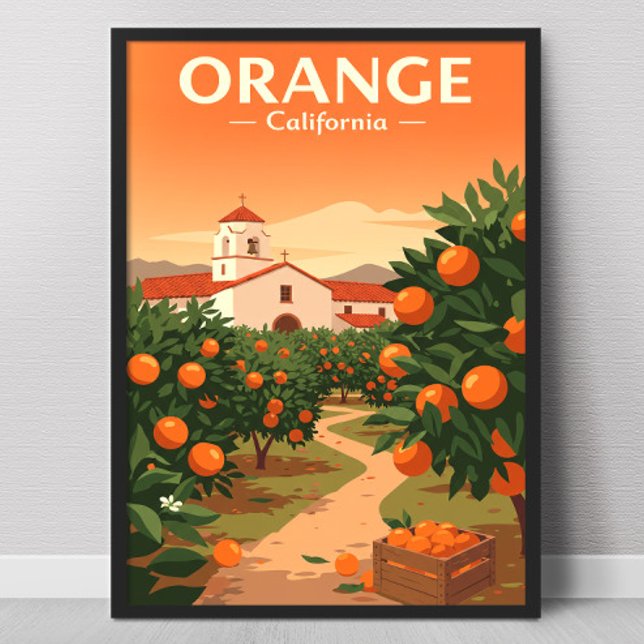 Vintage Orange California Poster (Von Creator hochgeladen)