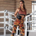 Vintage Orange-Camouflage Gemustert | LEGGINGS<br><div class="desc">Vintage Orange-Camouflage Gemustert | Leggings - Groovy mit unseren Leggings aus der Camouflage Collection für den Alltag,  das Arbeiten oder einfach nur das Aushängen.</div>