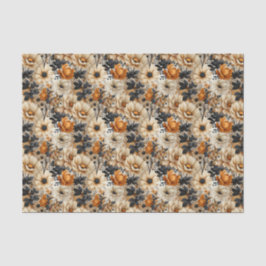 Vintage Orange Fall Blume Seidenpapier