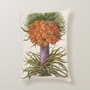 Vintage Orange Fritillaria Blumen Basilius Besler Dekokissen