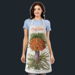 Vintage Orange Fritillaria Flowers Basilius Besler Schürze<br><div class="desc">Vintage illustration botanical design featuring a blooming orange Fritillaria imperialis (Crown imperial or Kaiser's crown) flowers from 'Hortus Eystettensis' by Basilius Besler, 1613. Besler was a respected Nuremberg apothecary and botanist, best known for his "Hortus Eystettensis, " translated means "The Garden at Eichstätt." He was the curator of the botany...</div>