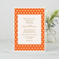 Vintage Orange Gänseblümchen Blumen Süße Babyparty