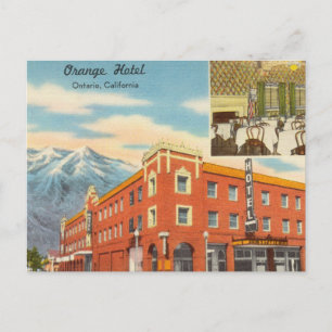 Vintage, Orange Hotel, Ontario, Kalifornien Postkarte