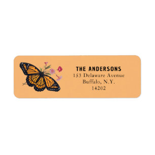 Vintage Orange Monarch Butterfly Fall Adresse
