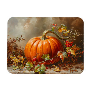 Vintage Orange Pumpkin Malerei Magnet