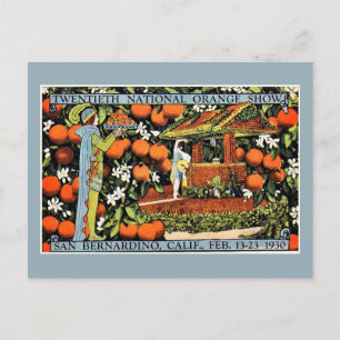 Vintage Orange Show Expo San Bernardino Postkarte