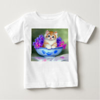 Vintage Orange- und White Kitten-Illustration