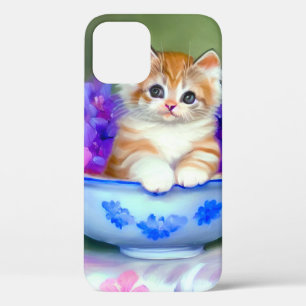 Vintage Orange- und White Kitten-Illustration Case-Mate iPhone Hülle
