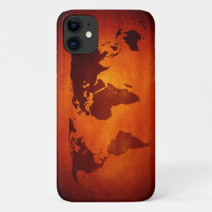 Vintage orange Weltkarte Case-Mate iPhone Hülle