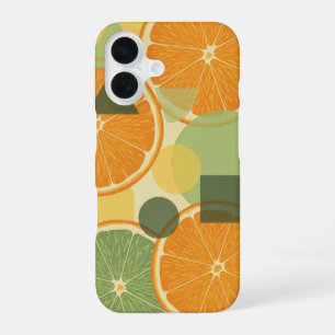 Vintage Orangen in stilisierter Komposition iPhone 16 Hülle