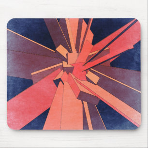 Vintage Orangen Rechtecke Mousepad