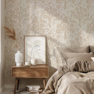 Vintage Orangenbaum-Acanthus-Blätter Tapete