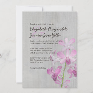 Vintage-Orchideen-Hochzeitseinladungen Einladung