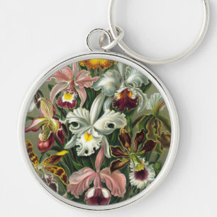 Vintage Orchideen Schlüsselanhänger
