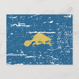 Vintage OREGON-Flag Postkarte