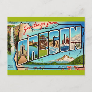 Vintage Oregon Grußkarte Postkarte